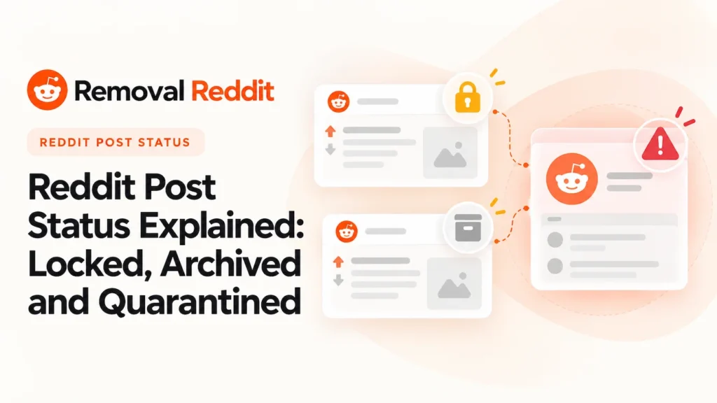 Reddit post status explained with locked, archived and quarantined Reddit content
